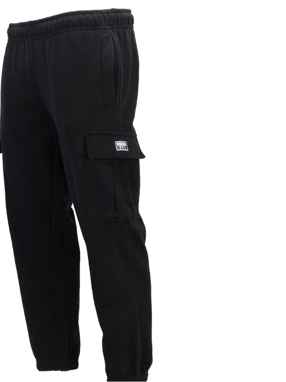 Pro Club Jogger Pants Men XL Black Heavyweight Cargo Pockets Elastic Waist